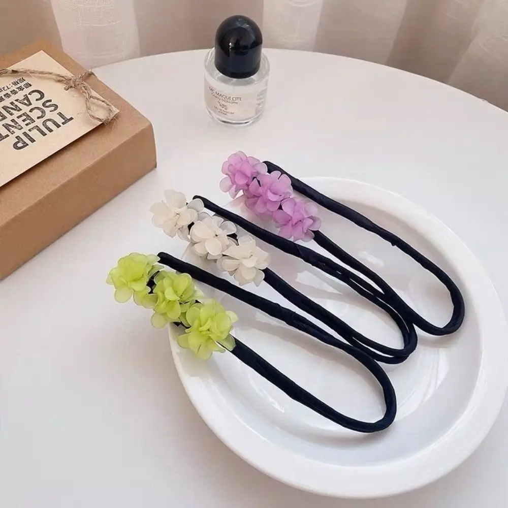 ربطات شعر خيالية مطاطية للفتيات ، ربطات أنيقة ، مجعد ، صانع كعكة ، عكازة زهور