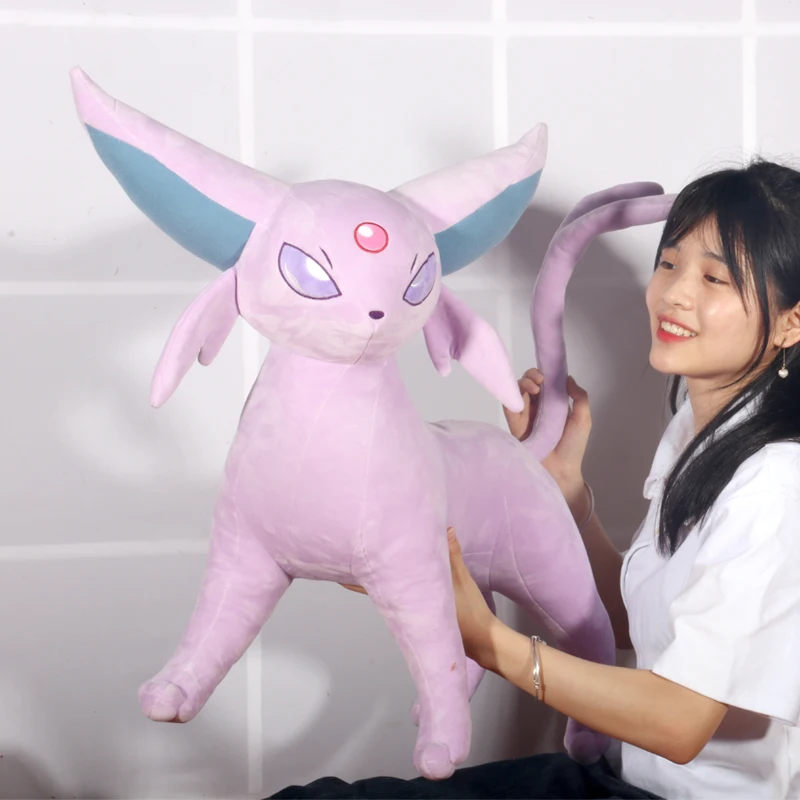 

New Pokemon Anime 60cm Espeon Big Size Plush Toy High Quality Peluche Stuffed Plush Doll Toys For Children Birthday Gifts