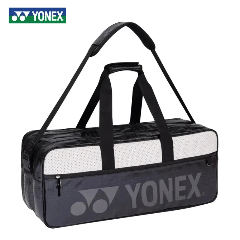 Yonex tas Badminton asli, Portabel tahan lama ransel tenis kompetisi kapasitas besar dapat menampung 6-8 raket tas profesional