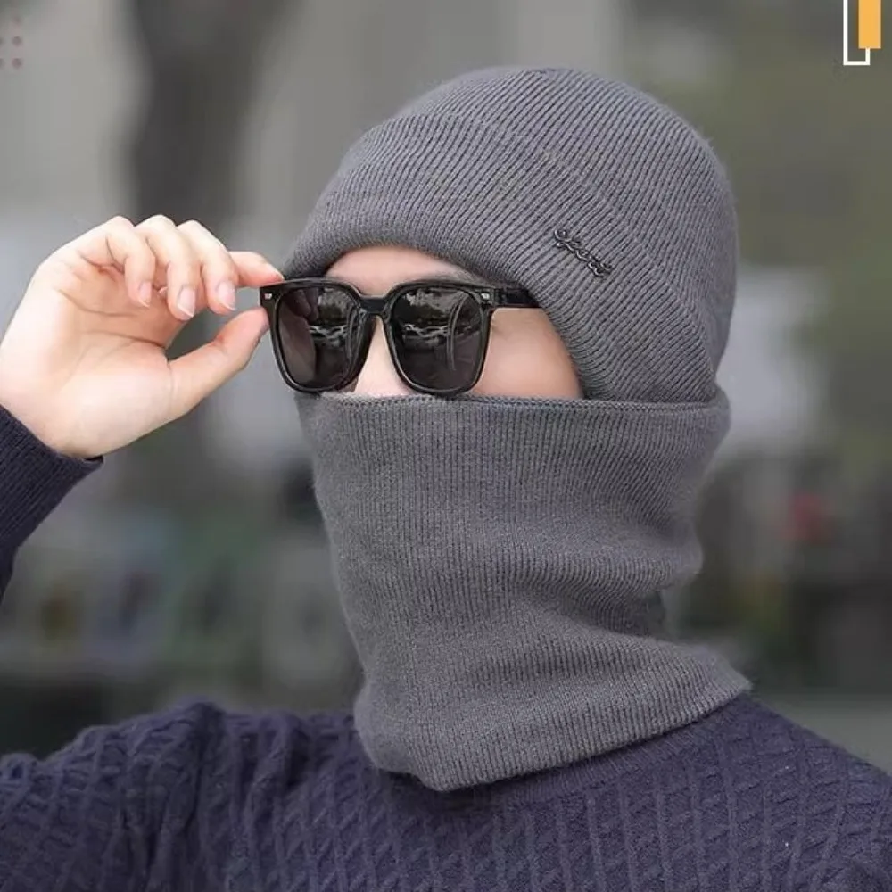 جديد سميكة قبعة وشاح مجموعة الشتاء الدافئة محبوك قبعة حماية الأذن البلوز قبعة الخريف الشتاء