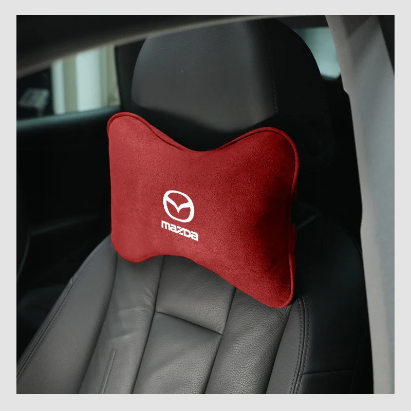 Suede Car Seat Neck Pillow Headrest Head Rest Relax Protector For Mazda 2 3 5 6 BL BM GJ CX4 CX5 CX-5 CX8 KE KF CX7 CX9 MX5 CX30