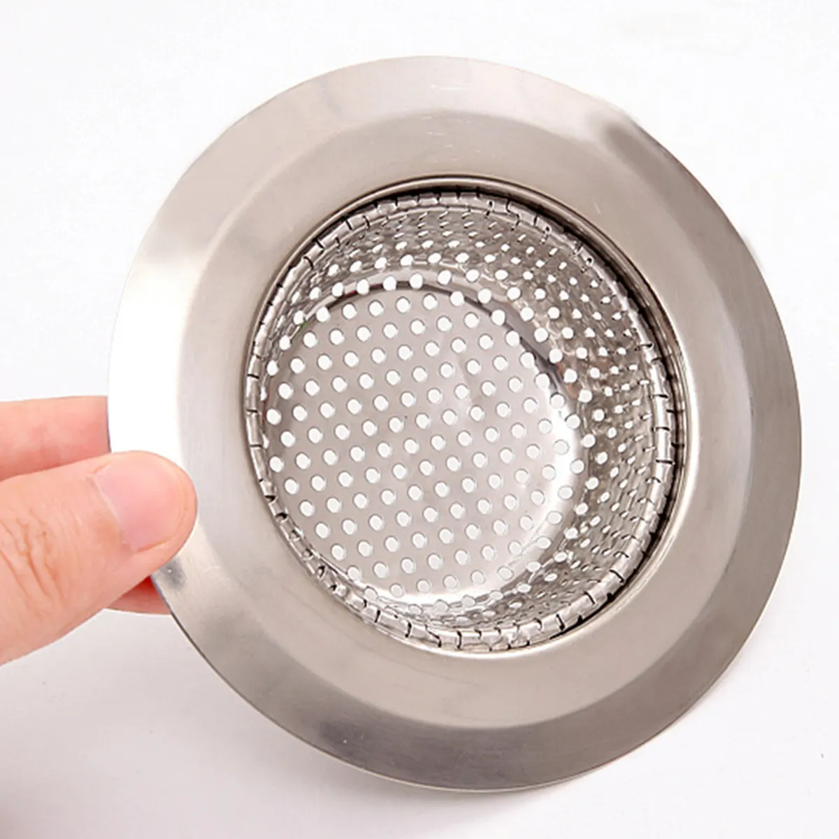 

2Pcs Stainless Steel Sink Filter Strainer Mesh Rustproof Garbage Sink Basket Fits Outlet Diameter 7.5-9.5cm
