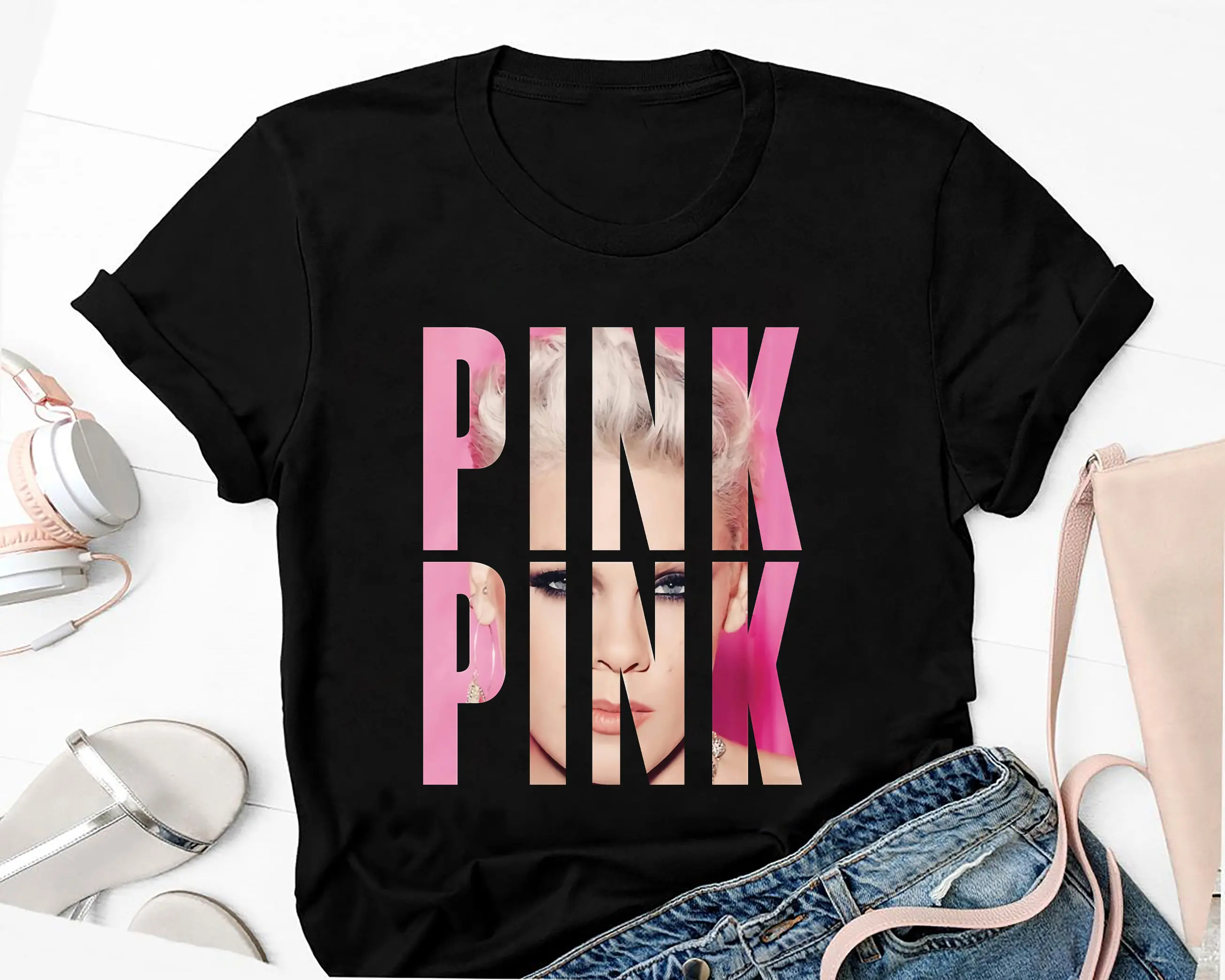 

Pink 2023 Tour T Shirt P nk Concert Merch Singer Fan Summer Carnival Festival Music