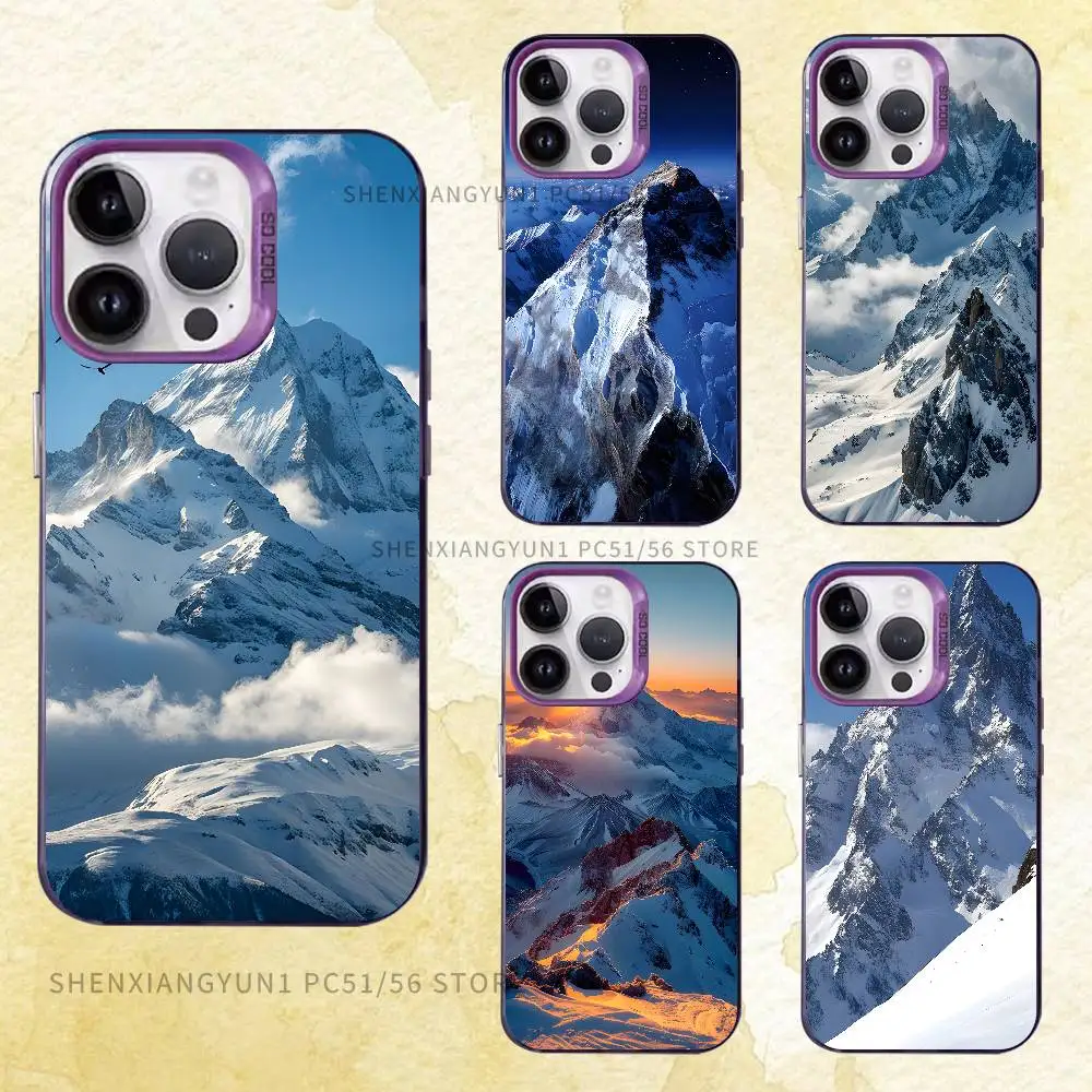 

Snow Mountain Scenery Phone Case For IPhone 17 16e 16 15 14 13 12 11 Pro Max X XS MAX Back Cover