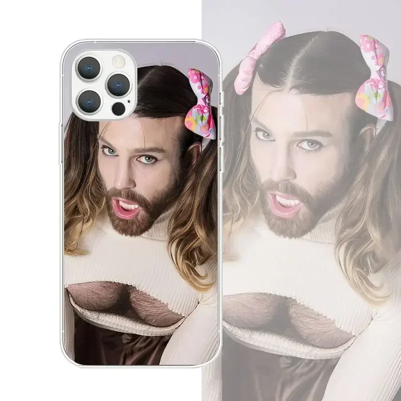 

Funny Coquettish Girl Ugly Chest Muscle Male Phone Case Iphone 13 2023 Original Design Strange Phone Case 14pro/11 X/XR