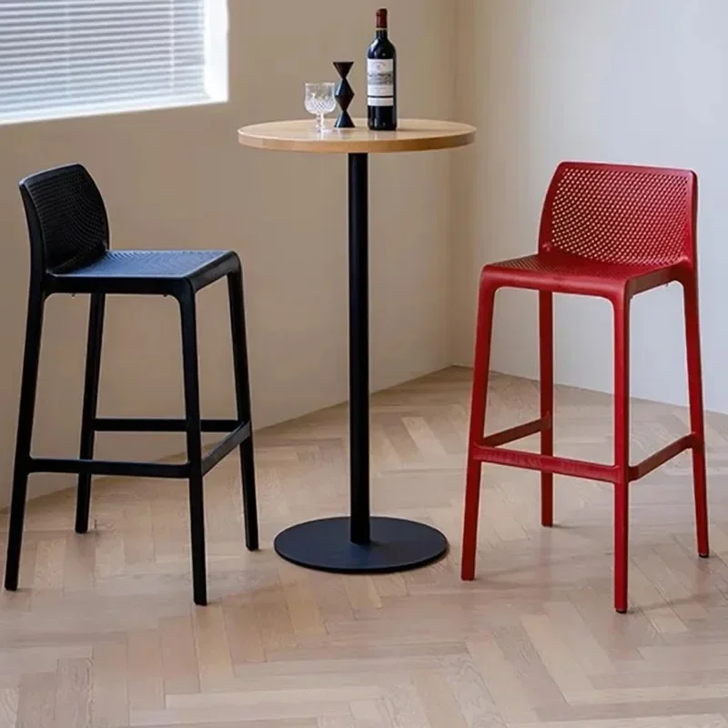 Sillas ergonómicas de plástico para Bar, muebles de lujo para el hogar, estilo nórdico, para restaurante, banquete y Bar