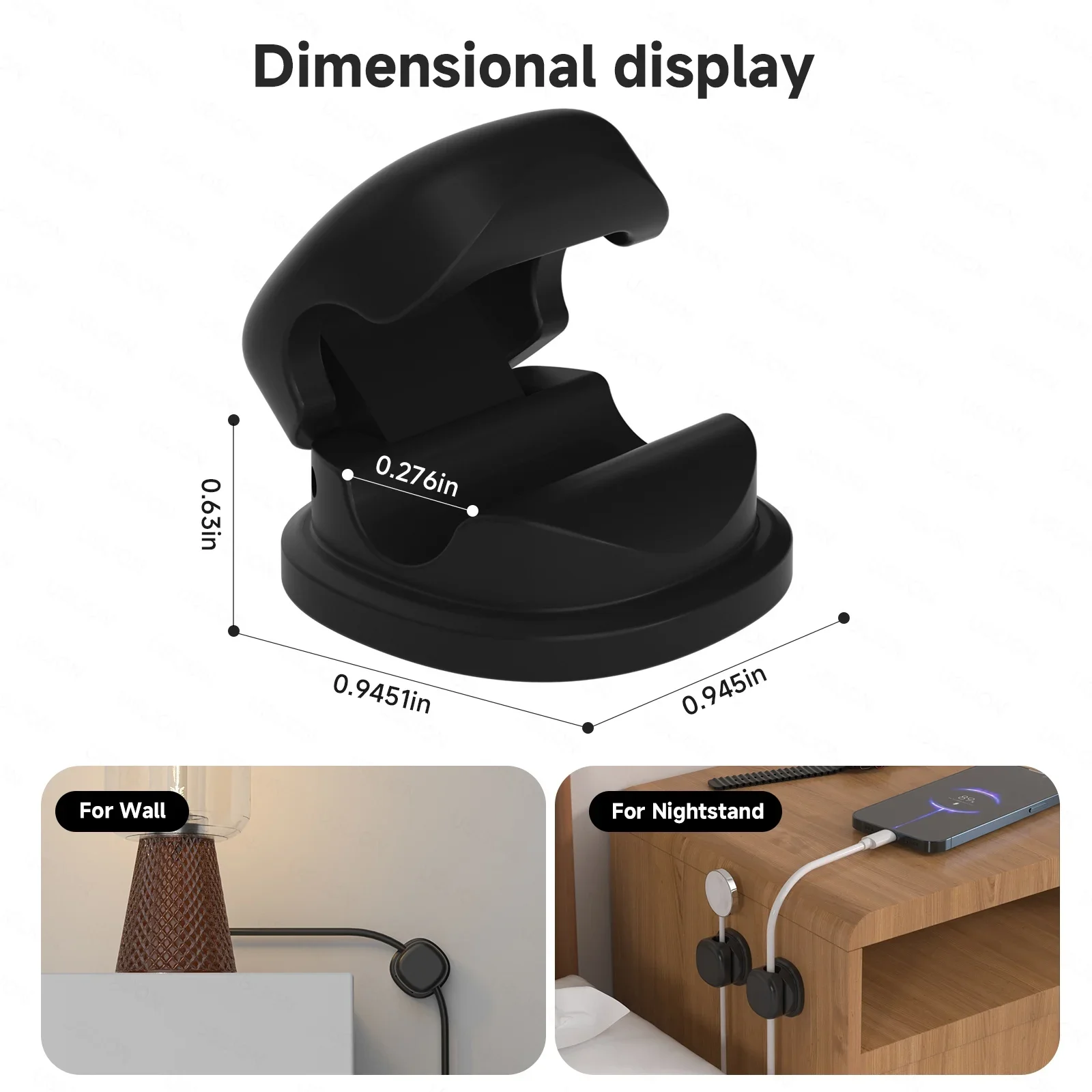 Magnetic Phone Cable Clips Under Desk Cord Holder Wire Smooth Management Keeper Office Kitchen Cable Organizer 3/6PCS view 3
