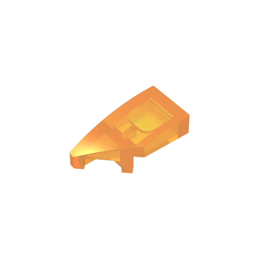 Left Notch Stud Wedge 2x1 | Gobricks GDS-1493  Fits Lego 29120 Kids Tech DIY Building Bricks