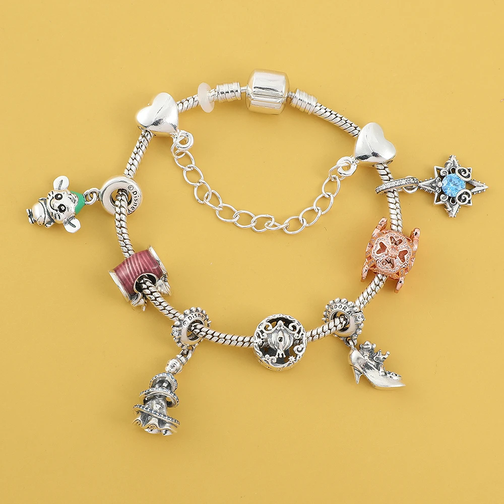 Cross-border new European and American comic Alice in Wonderland Alice beaded diy alloy bracelet