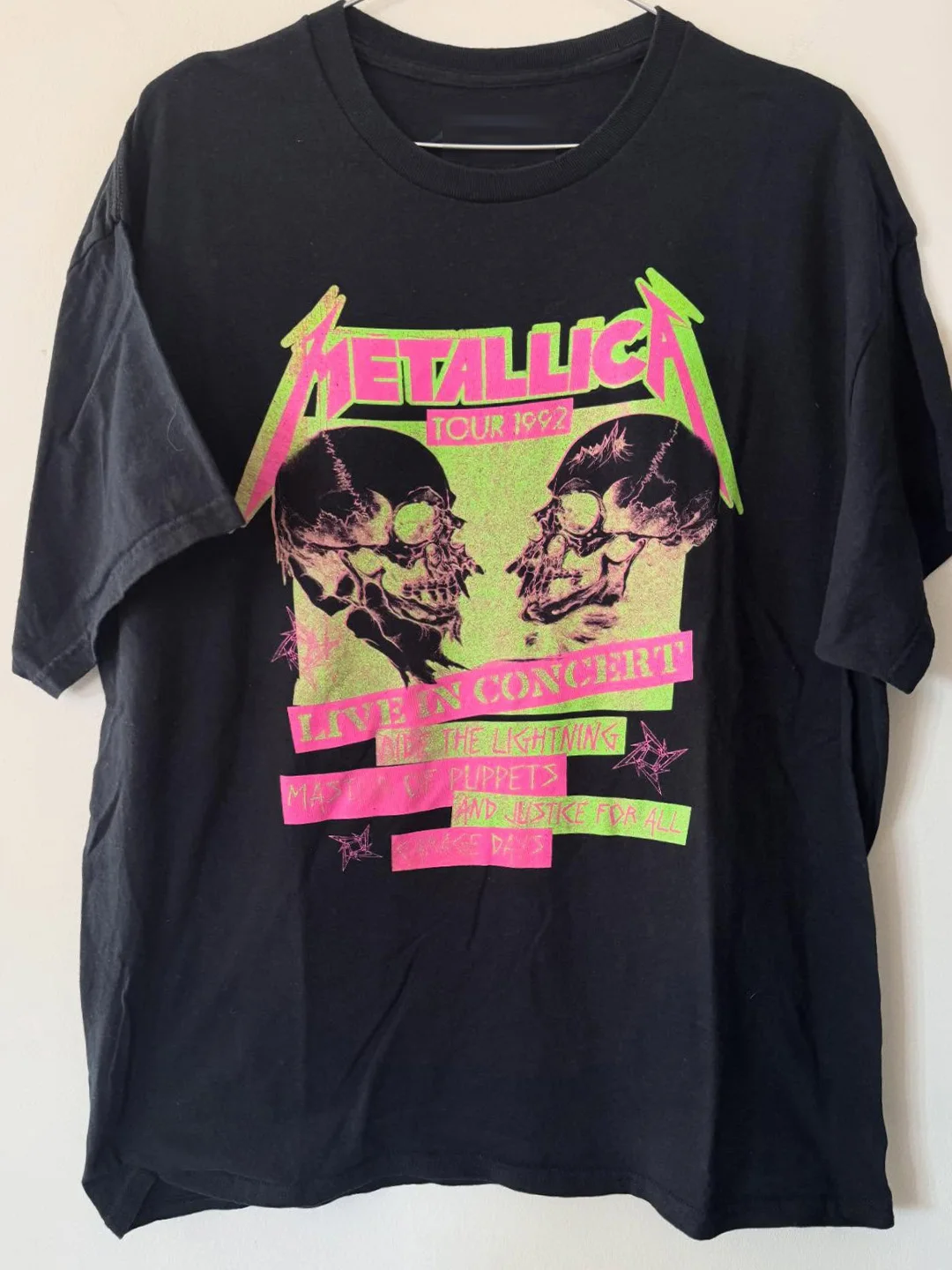 Retro American Thrash Metal Band Tour T-Shirt Short Sleeve Breathable Cotton Tee Unisex Summer Casual Fashion T-Shirt