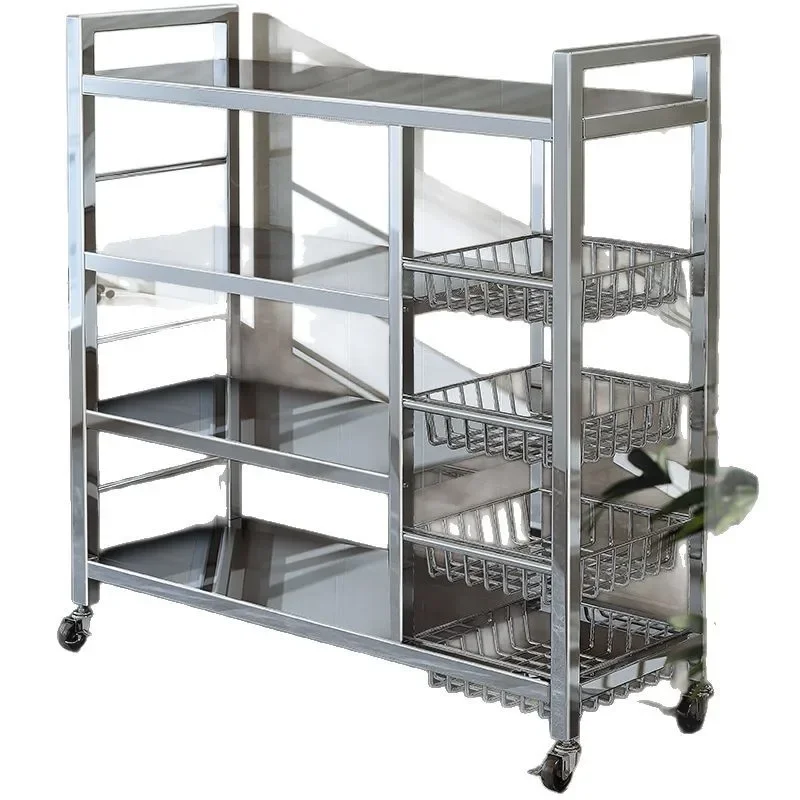 

Премиум-стеллаж для кухни, корзина для овощей, напольная многофункциональная подставка для микроволновой печи