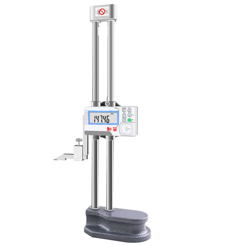 

Stainless Steel Dual Column Vernier Electronic Digital Height Ruler Hand-Cranked Counter Display Vernier Calipers