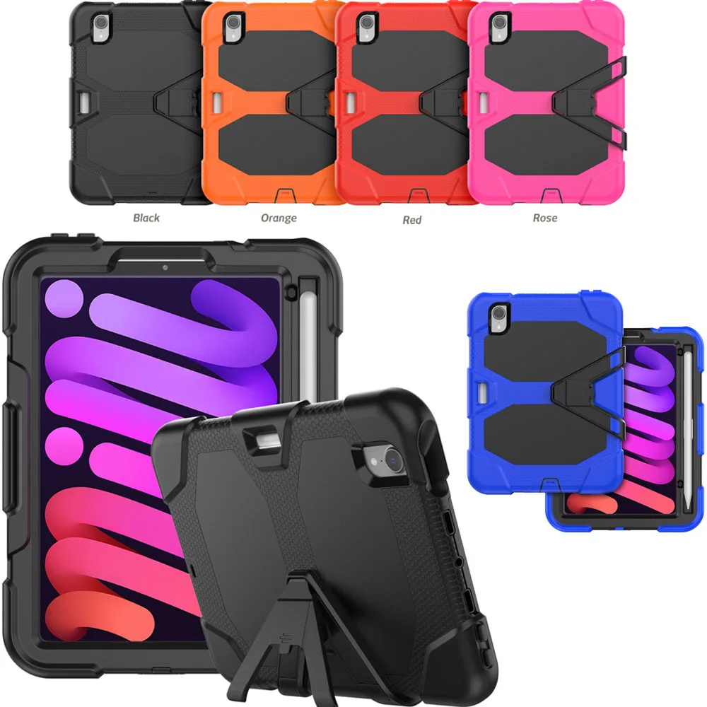 غطاء حماية متعدد الطبقات لجهاز Ipad 1 2 3 4 5 6 8 9 Mini 1 2 3 4 5 6 Air 1 2 4 5 Pro 11 2018 2020 2021 2022 حافظة ipad مع حامل