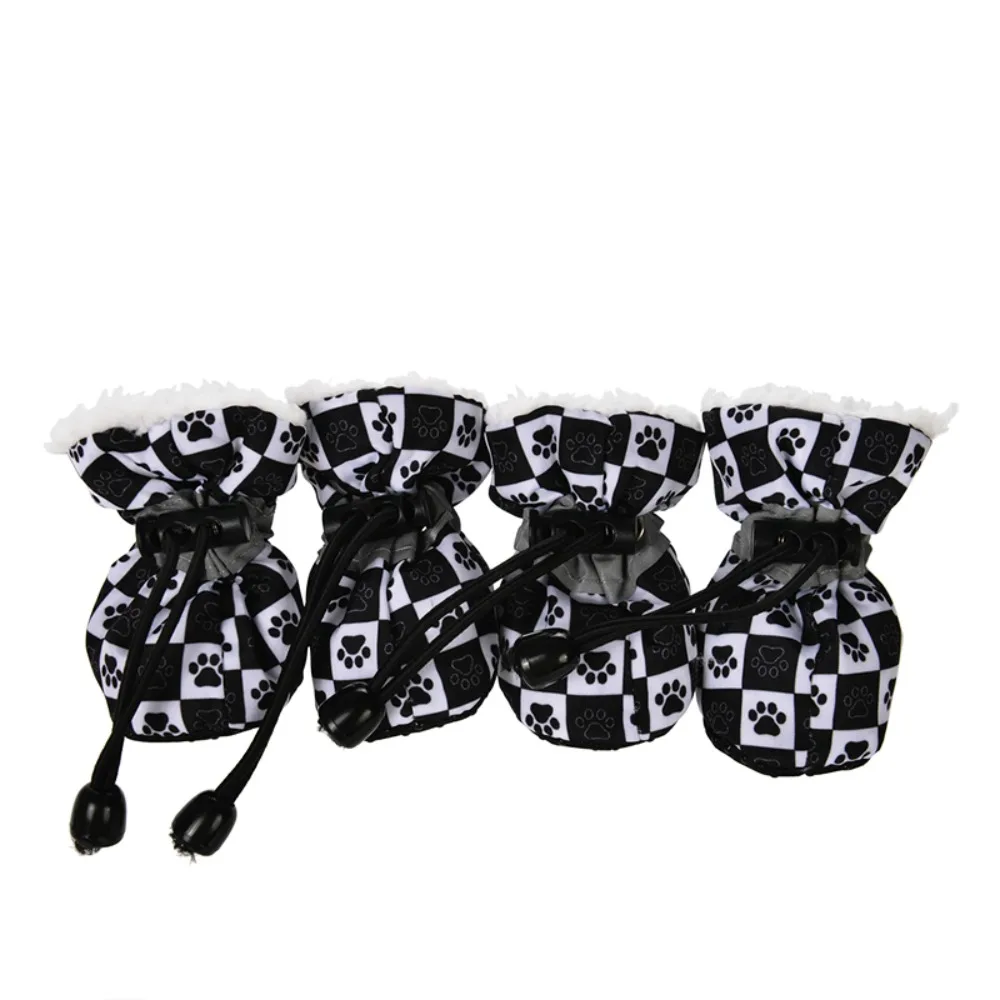 4 قطعة/المجموعة جديد مقاوم للماء الشتاء كلب أحذية المضادة للانزلاق سميكة الحيوانات الأليفة الأحذية الكلب المطر الثلوج الأحذية