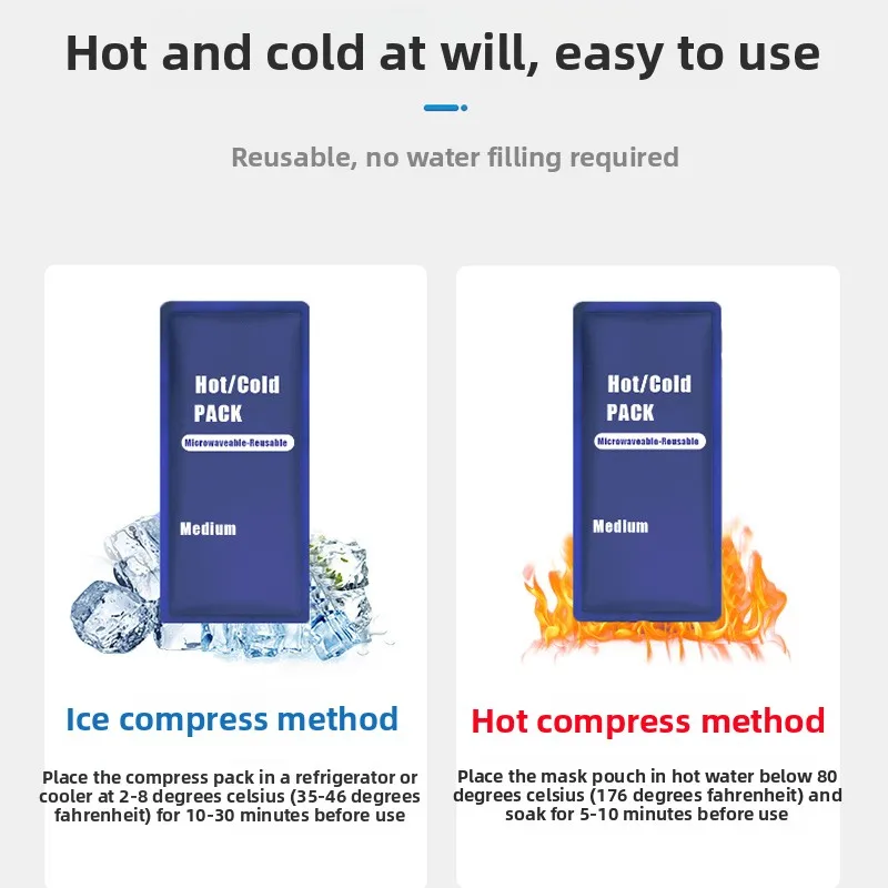 حزمة ثلج رياضية، يمكن ربط مفصل الكاحل إلى حزمة ثلج مضغوطة باردة للركبة، حقيبة ضغط ساخنة وباردة للتواء الرياضي #4