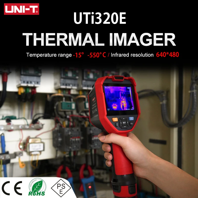 Cámara térmica infrarroja UNI-T, dispositivo de detección de calefacción de suelo, circuito Industrial PCB, PC, con WIFI, UTi320E