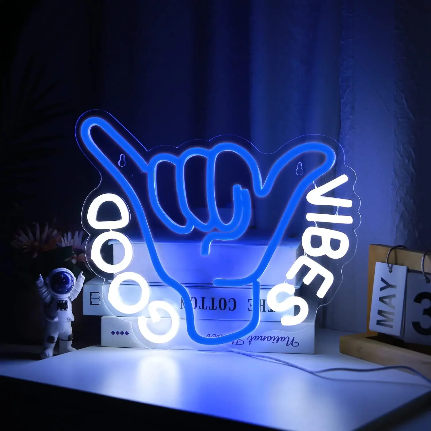 

LED Neon Sign USB for Room Decor, Good Vibes Sign Dimmable Neon Wall Sign for Game Room Party Decoration Kids Bedroom Wall Art