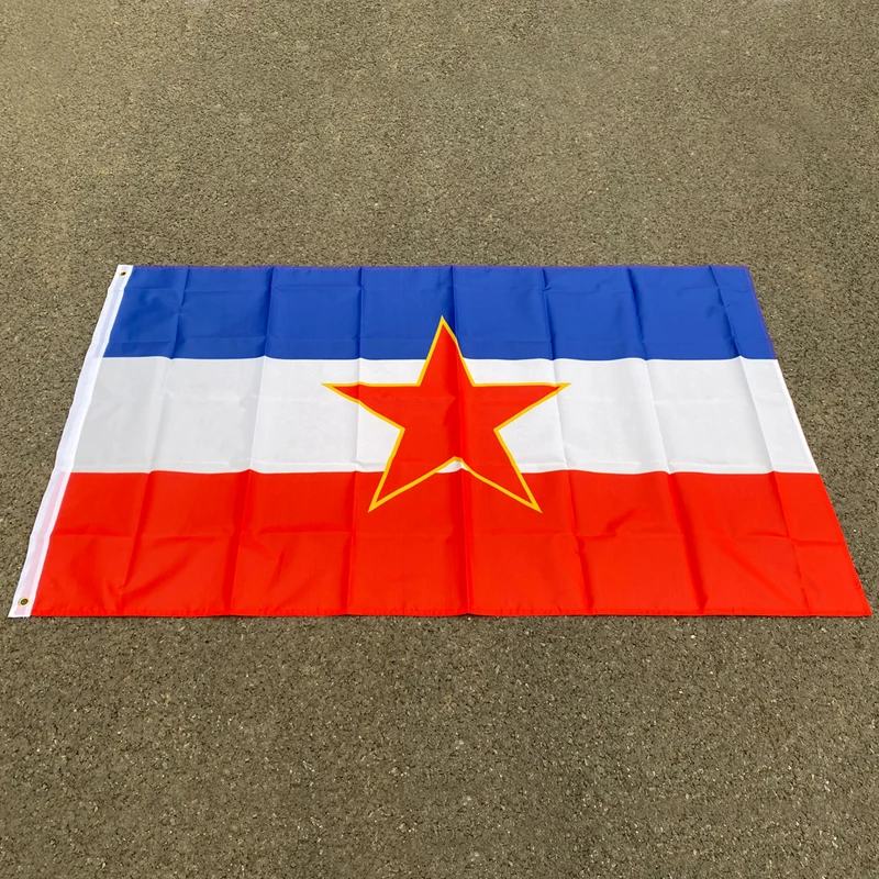 Flaga aerlxemrbrae 90 * 150 cm Flaga narodowa Jugosławii Poliester Baner Jugosławii na uroczystość