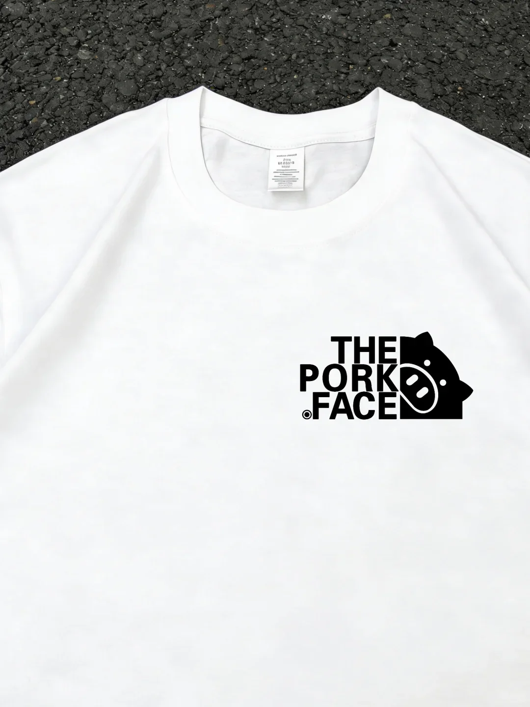 Breathable Pure Cotton Pork Face Print T-Shirt Short Sleeve Unisex Fun Pet Theme Casual Comfortable Spring Summer Top