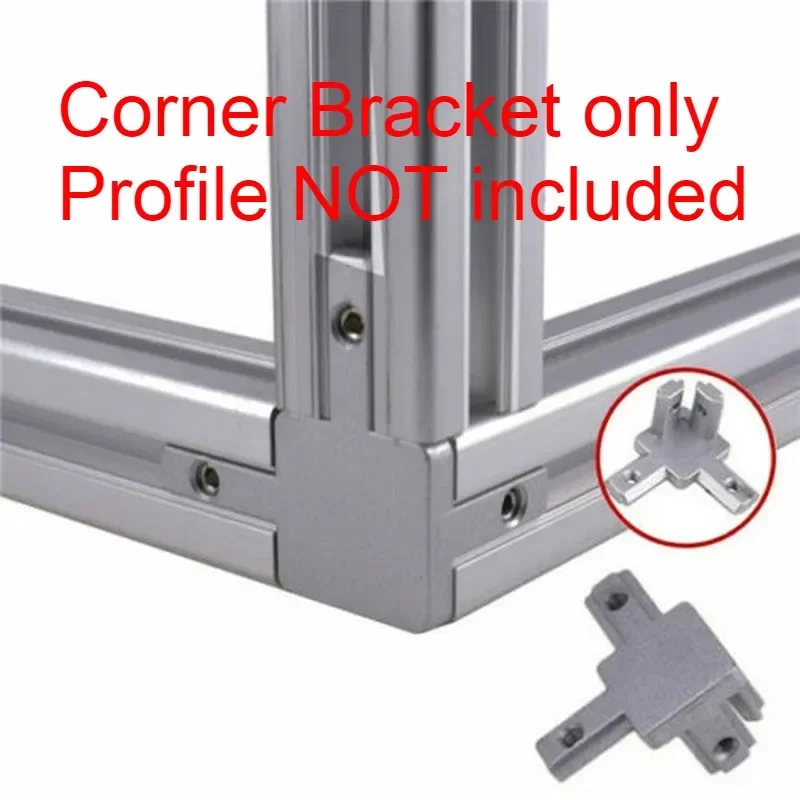 Aluminum Profile Right-angle Connector T-profile L-shape 3-way Hidden Bracket 20 30 40   90 deg  Inside Corner