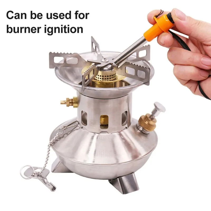 Camping Piezoelectric Igniter Portable Push Button Spark Ignition Tool Kitchen Gas Stove BBQ Picnic Accessory with Lanyard