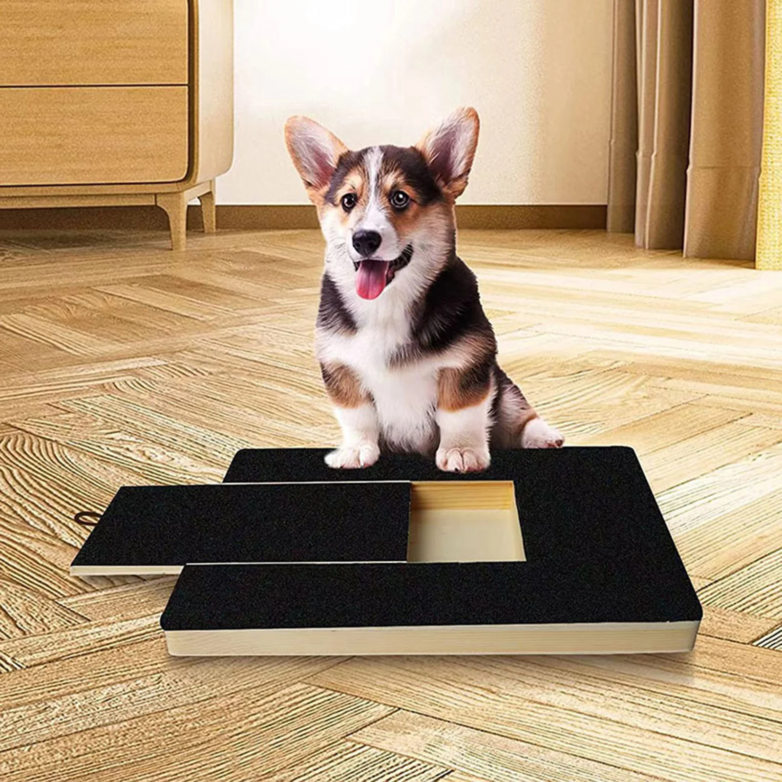

Dog Scratching Board Pad Toys Ergonomic Dog Nail Board Scratch Pad for Safe & Gentle Pet Grooming