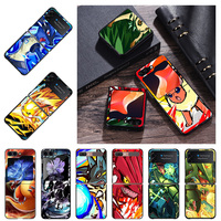 Luxury Cartoon Elf Cool Pokemon Mobile Phone Cases For Samsung ZFlip6 Z Flip3 Flip4 Flip5 5G Flip 6 5 Black Hard Anti-Drop Cover