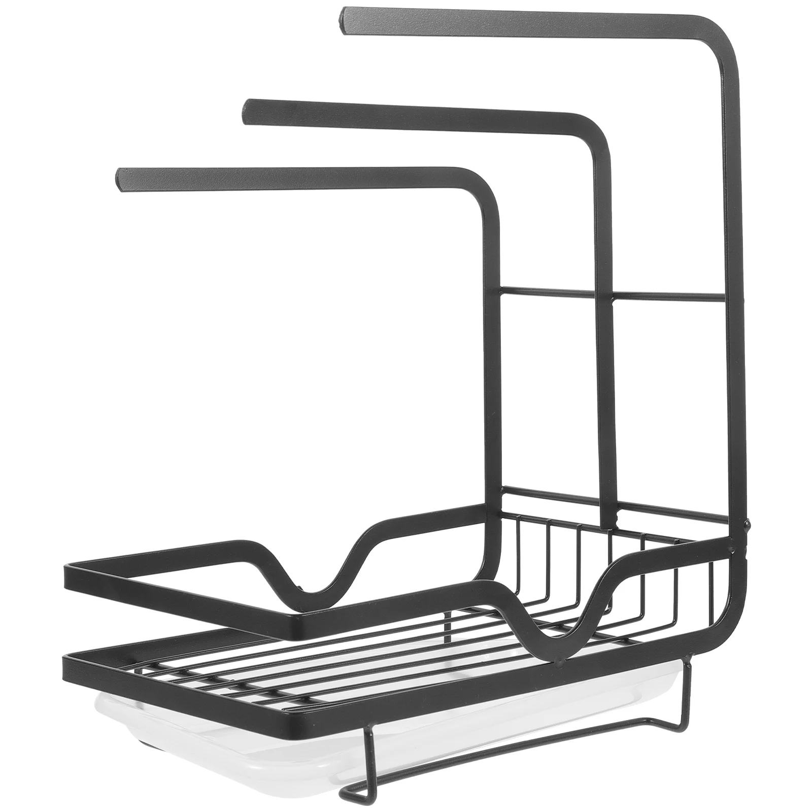

Dishcloth Drainer Holder Holder Metal Rack Kitchen Sink ganizer Home Storage Metal Rag Rack White Color Tidy Solution