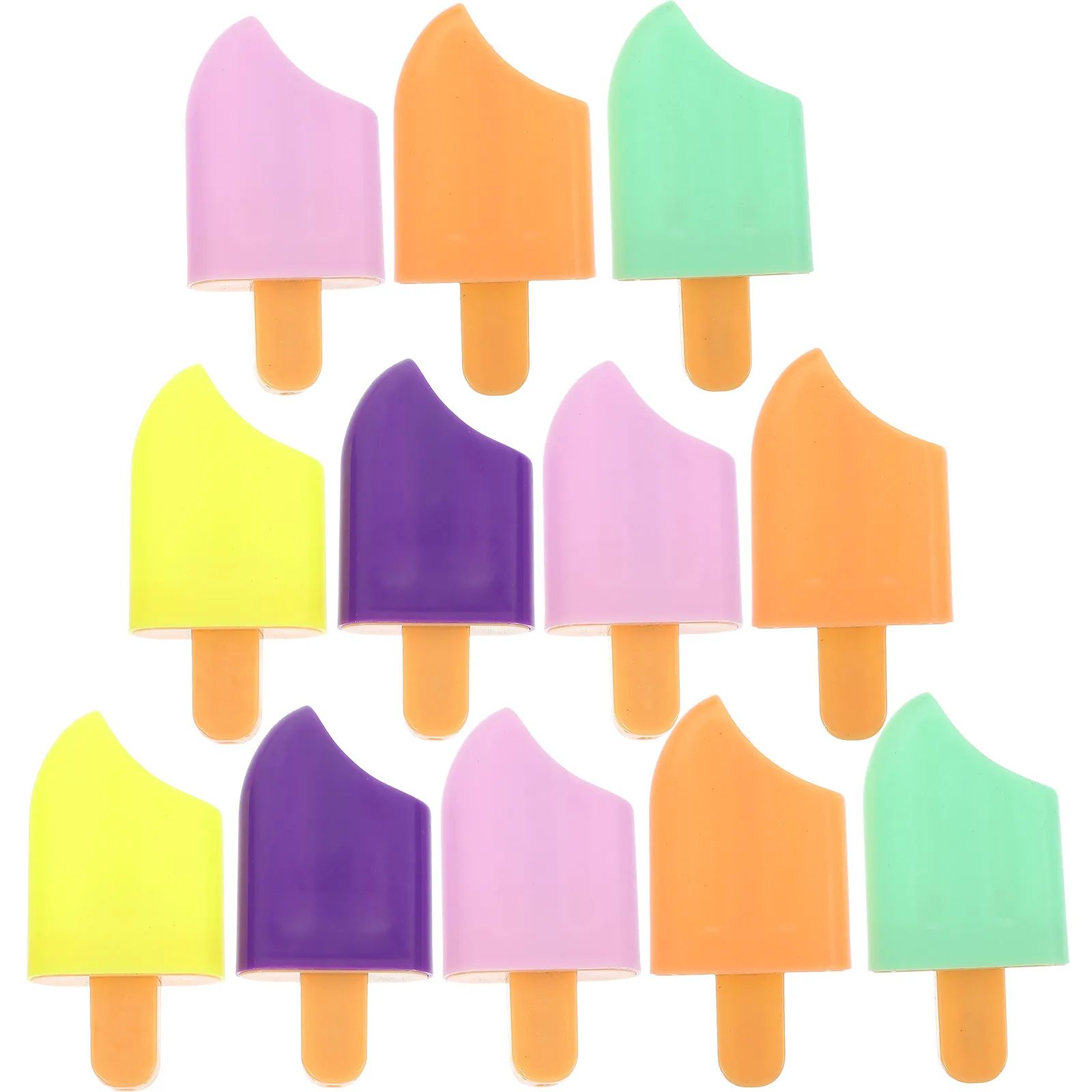 

20 Pcs Colorful Highlighters Popsicle Shaped Pens Mini Colored Markers Smooth Writing No Leak Lightweight School Office Gifts
