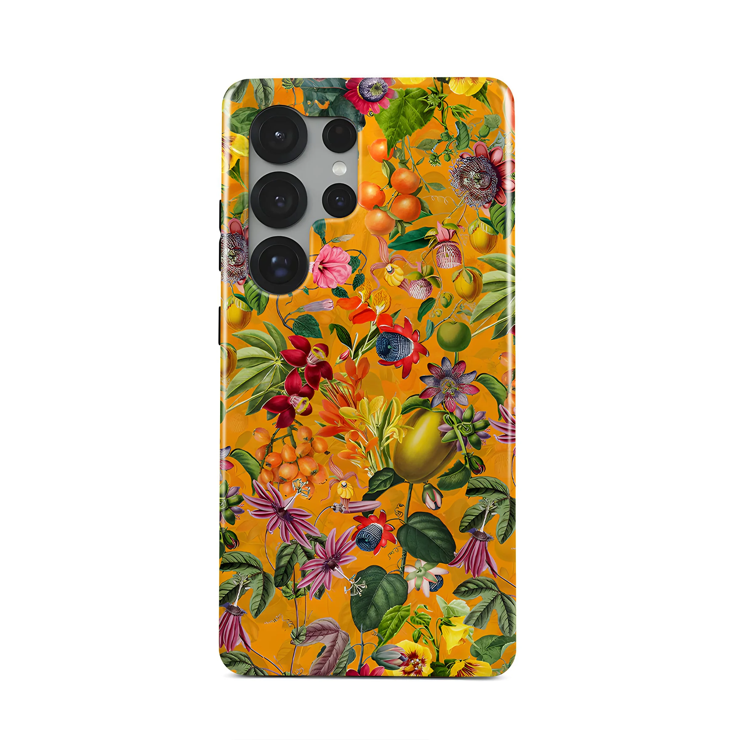 Vintage Passiflora and Fruit Phone Case for Samsung Galaxy S20 S23 S24 S25 S26 FE Plus Ultra Edge 4G 5G