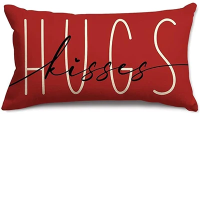 Valentine\'s Day rectangular pillowcase sweet love pillowcase 40X60cm striped cushion cover home sofa decoration,