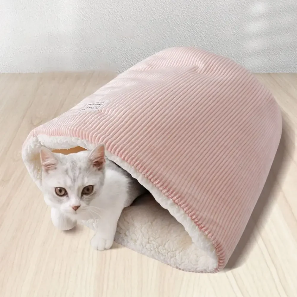 สไตล์ญี่ปุ่นแมวตะกร้าการ์ตูน WARM Cat ถุงนอนสบาย Thicken Plush Puppy Kennel สําหรับแมวลูกสุนัข