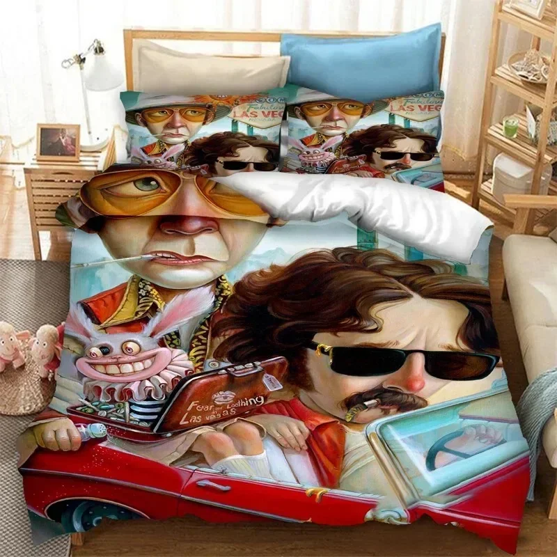 

3D Fear and Loathing in Las Vegas Bedding Set Duvet Cover Sheet Printed Pillowcase Bed Full Queen King Size Comforter Bedroom