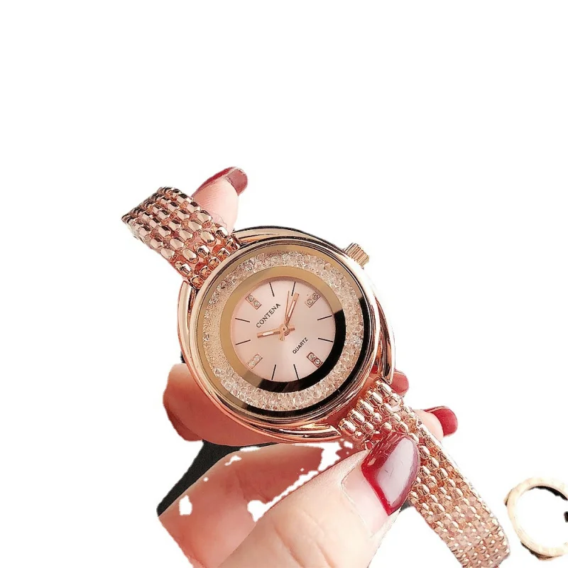 -Reloj de borde suministro de tendencia de moda pequeño Kit de reloj de cuarzo móvil para mujer