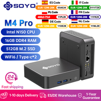 SOYO M4 PRO Mini PC Intel Alder Lake N150 16GB DDR4 512GB SSD WiFi 6 BT5.2 Win11 Pro Portable Mini Desktop Portable Computer