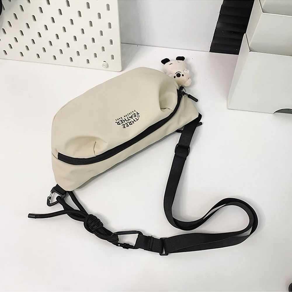 Trendy Casual Male Chest Bag Adjustable Strap Multifunctional Nylon Waist Bag Large Capacity Zipper Men Crossbody Bag Outdoor