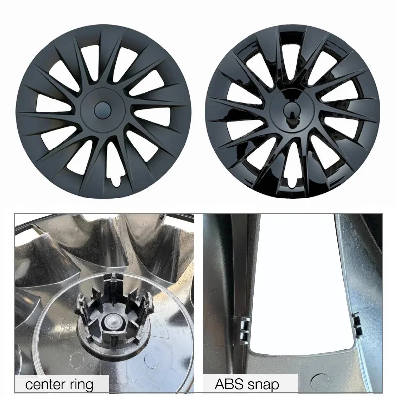 4PCS Car Hub Cap Performance Replacement  for Tesla Model Y 20 Inch Wheel Cap Automobile Hubcap Full Cover Accessories 2022 2023