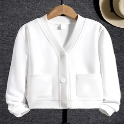 Autumn And Winter Girls Cute Cold And Warm Solid Color Single Breasted Jacket Coat For Daily Leisure Birthday Party Clothing