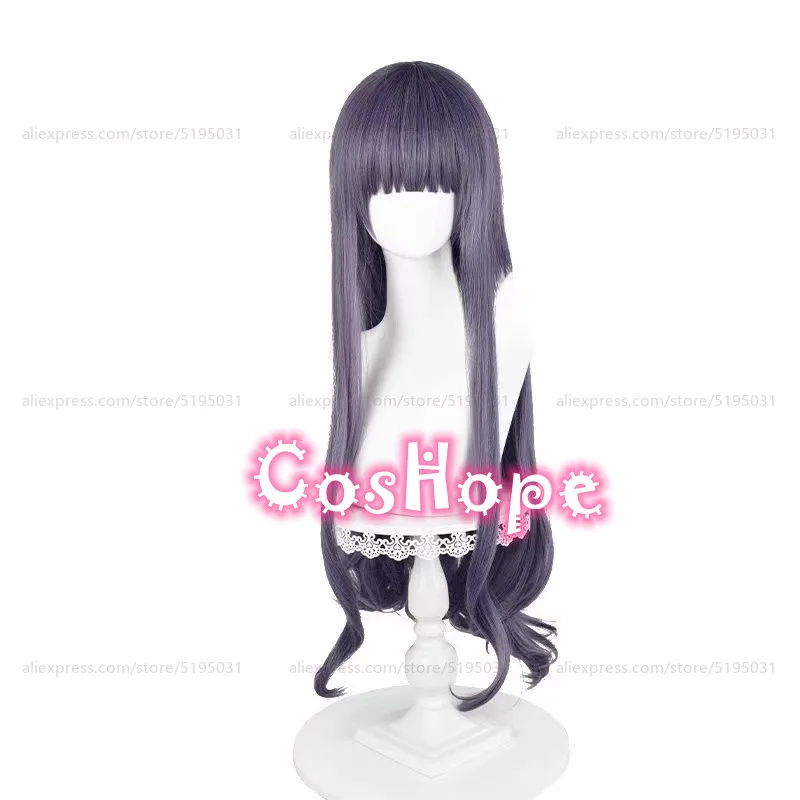 Tomoyo Daidouji Cosplay Wig 84cm Long Purple Gray Wig Cosplay Anime Cosplay Heat Resistant Synthetic Hair