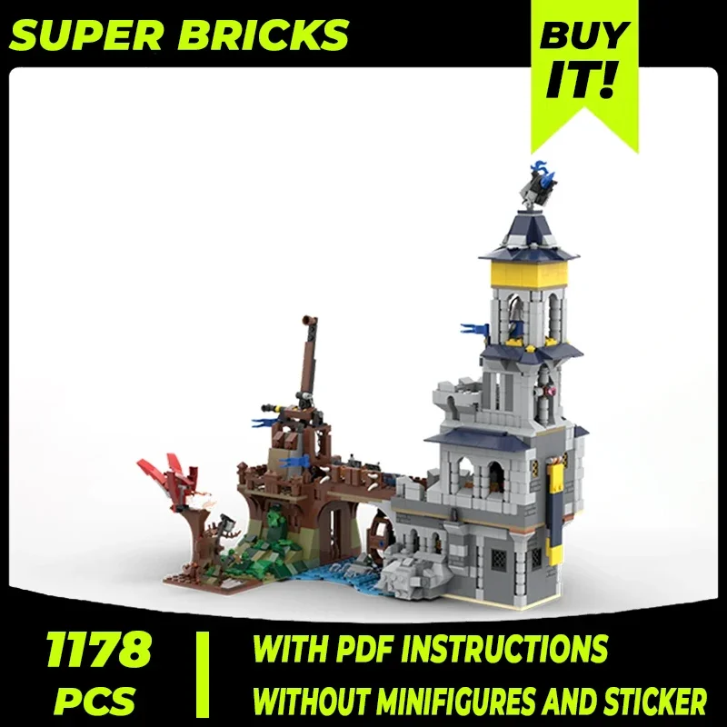 Medieval Castle Model Moc Building Bricks Black Falcon Trebuchet Technology Modular Blocks Gift Christmas Toys DIY Sets Assembly