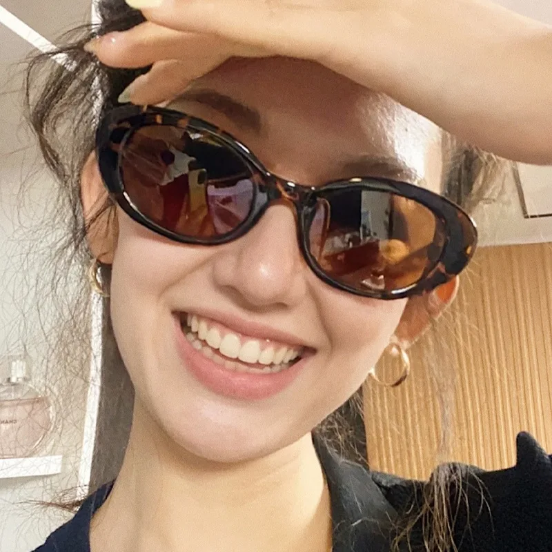 DYTYMJ-Gafas De Sol con forma De ojo De gato para Mujer, lentes De Sol con diseño De leopardo Vintage, De alta calidad, De marca De lujo