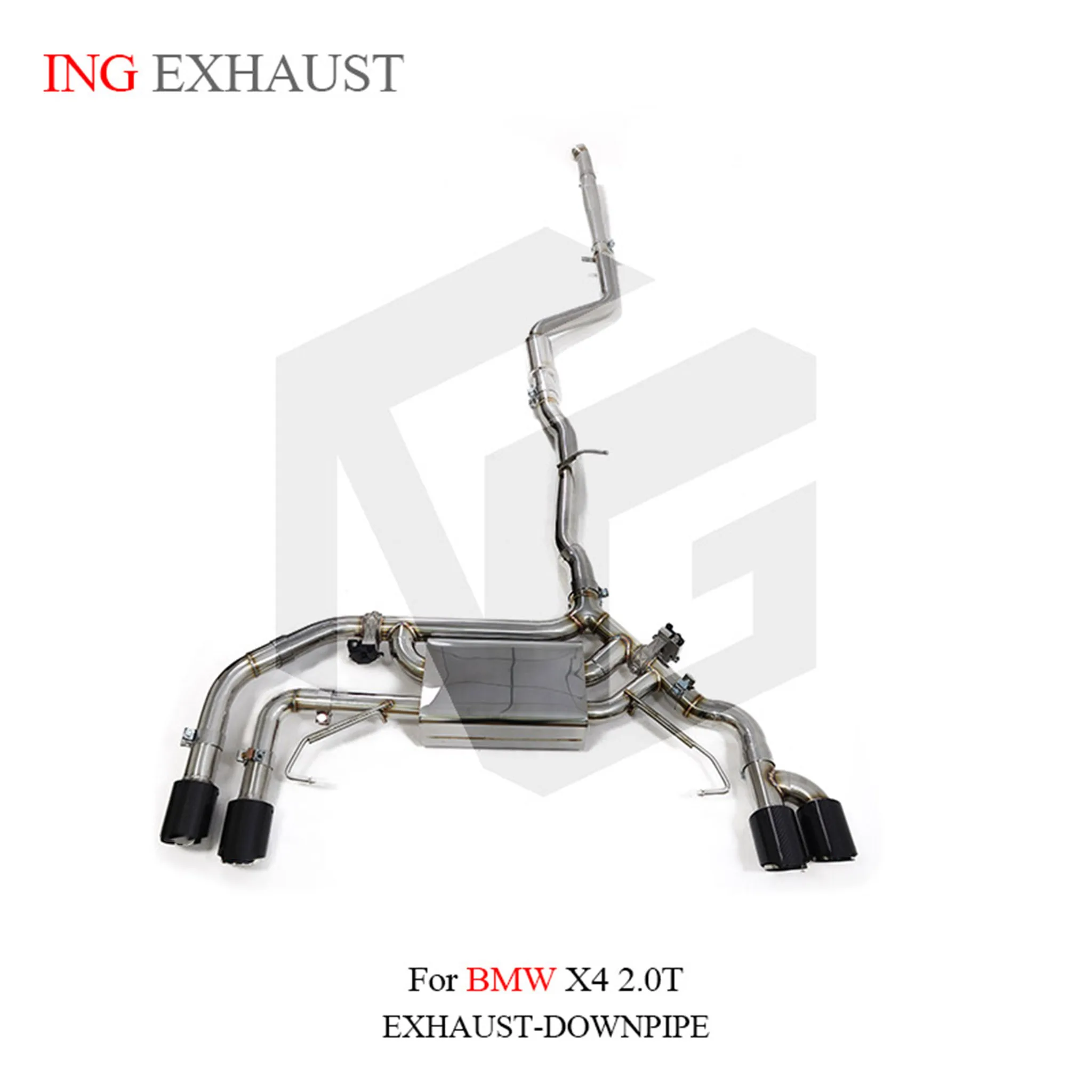 

Выхлопная система ING ss304 Rear Catback для BMW X4 3.0T F26 N55 N20 с электронным дистанционным управлением клапаном, аксессуар для автомобиля, улучшающий производительность
