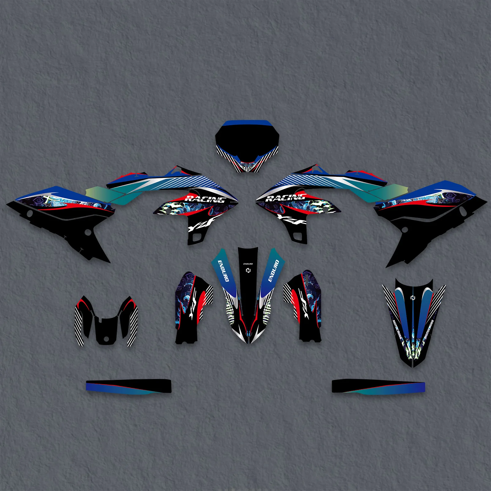 

NICECNC For Yamaha YZ250F 2024 YZ450F 2023 Motorcycle Graphic Background Decal Sticker Kit Customize YZ 250F YZ 450F YZF 250 450