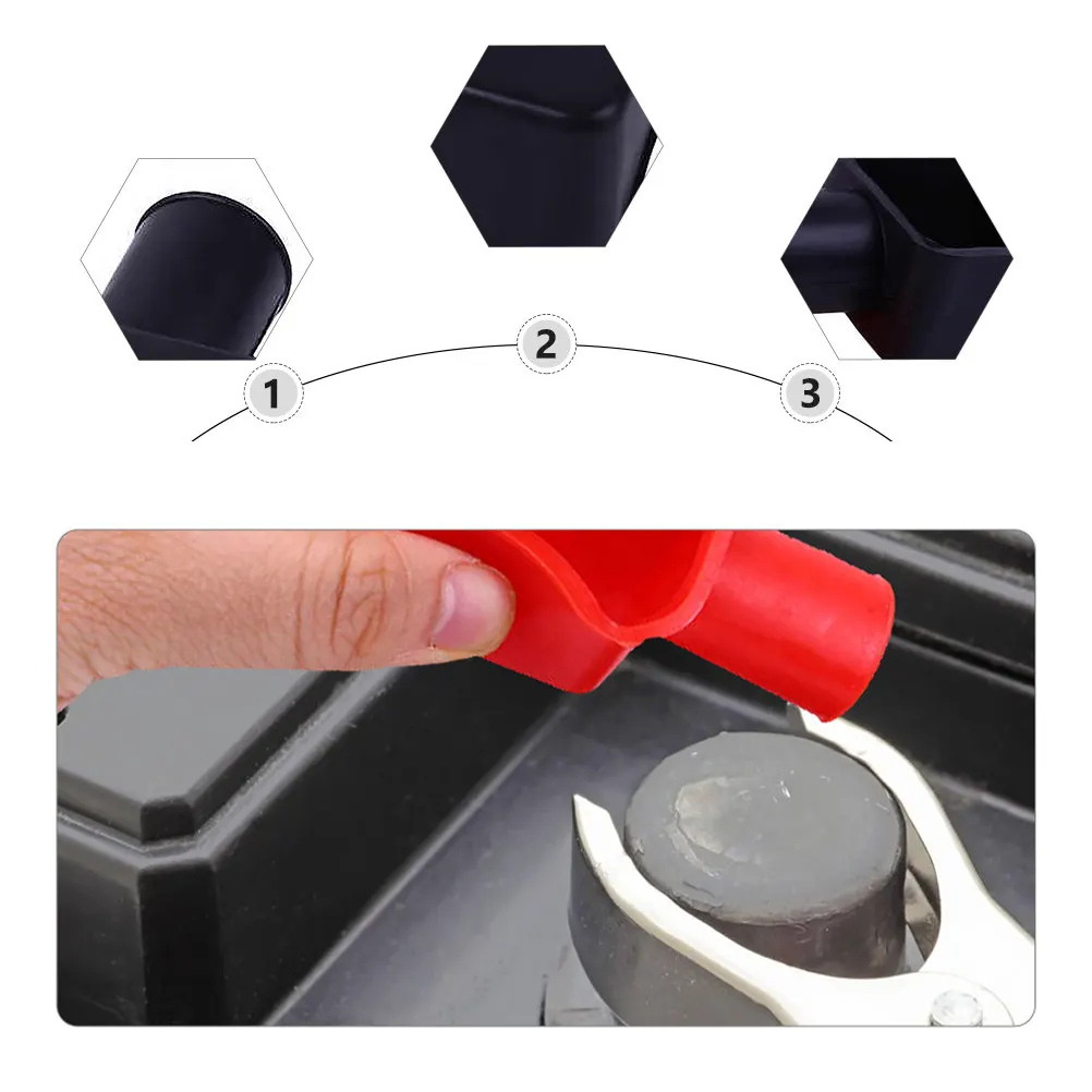 

4 пары резиновых защитных колпачков для клемм грузовиков: водонепроницаемые, устойчивые к короткому замыканию, прочные, универсальные