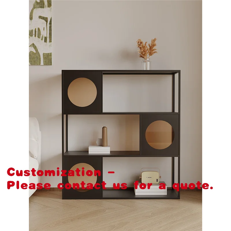 

Customize.Style Iron Art Bookshelf Storage Rack Floor-standing Integrated Living Room Storage Cabinet Simple Modern Home