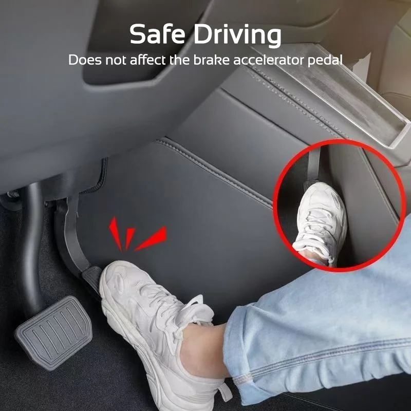 For Tesla Model 3 Y YL 2021-2027 LHD Center Console Two Side Anti Kick Pad Protector PU Leather Sticker Cover Car Accessories