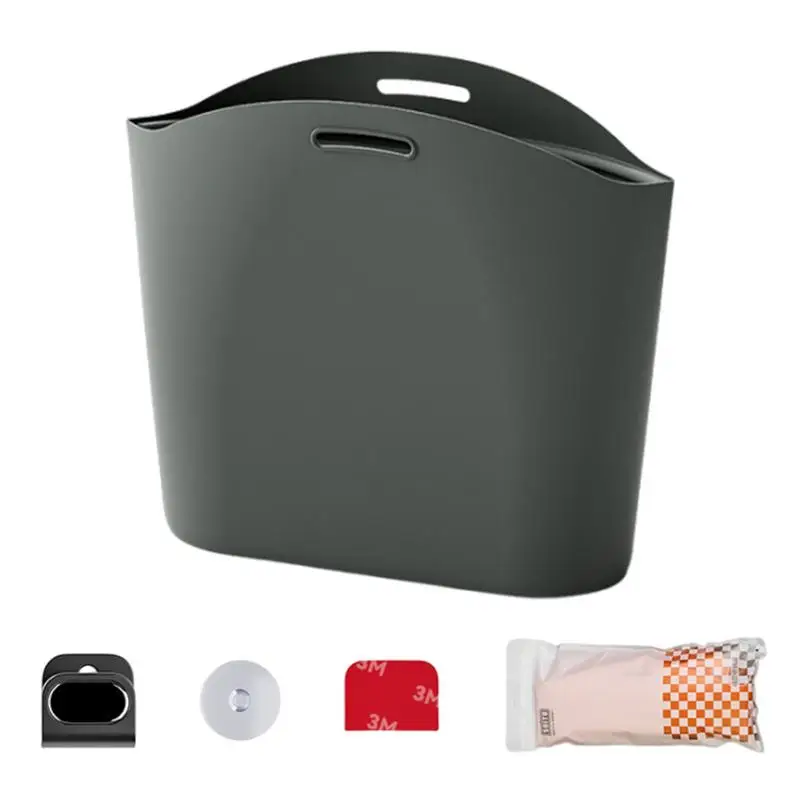 

Car Garbage Bag Silicone Car Storage Organizer Multipurpose Storage Pocket Garbage Organizer Car Dustbin For Outdoor Traveling