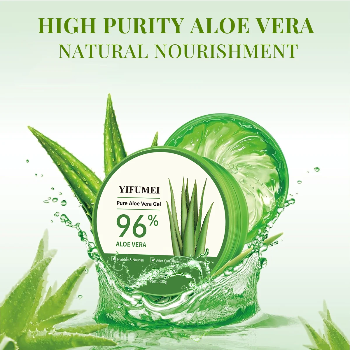 300g Creme gel di aloe vera Idratante Schiarente Nutriente Rassodante Crema viso idratante Prodotto per la cura della pelle del viso