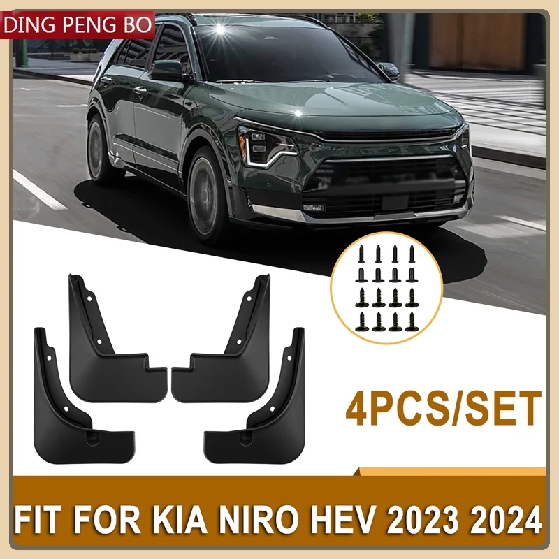 4 Piezas Guardabarros Delanteros y Traseros para KIA Niro HEV 2023 2024