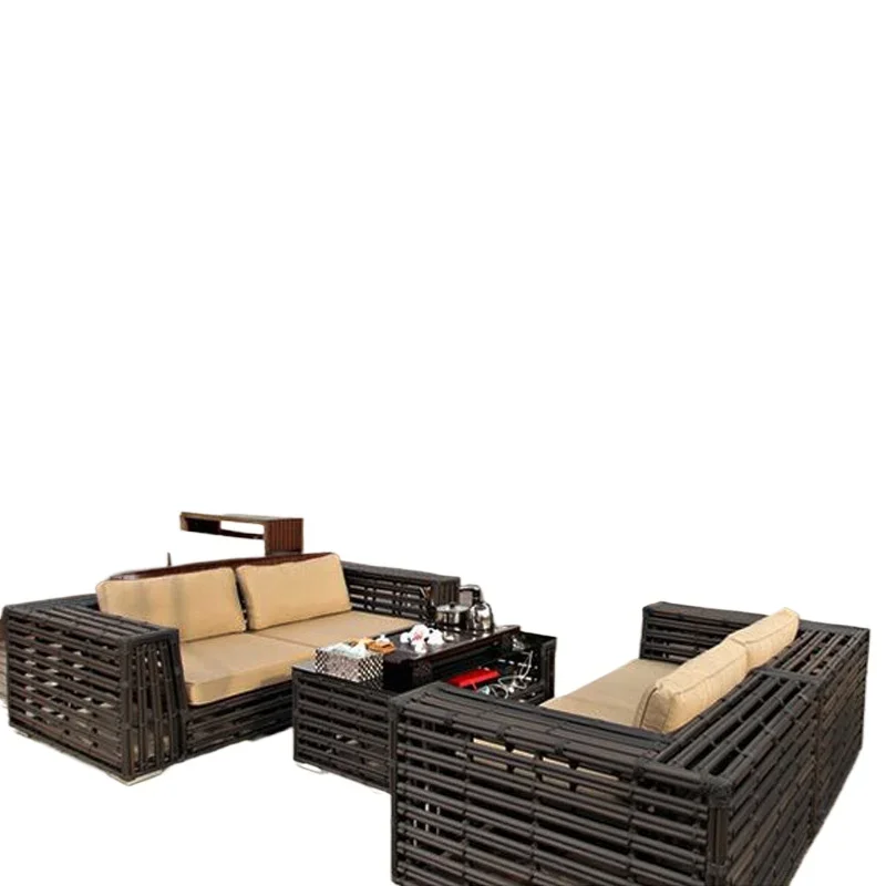 

Outdoor rattan sofa double fashionable atmosphere sales department rattan sofa corner homestay open square rattan sofa